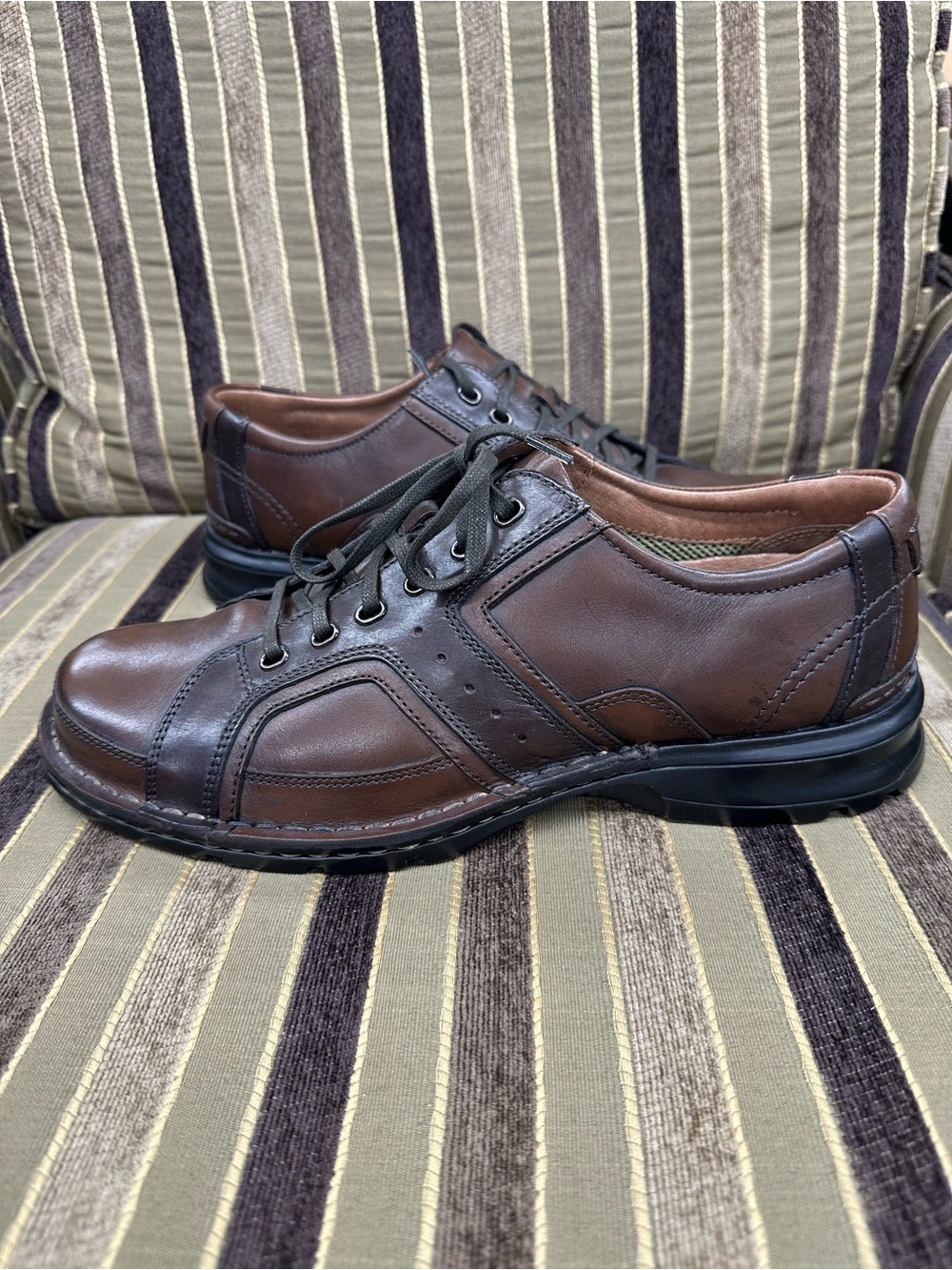 Clarks Casual Leather brown Lace-Up Shoes size 11 men’s new